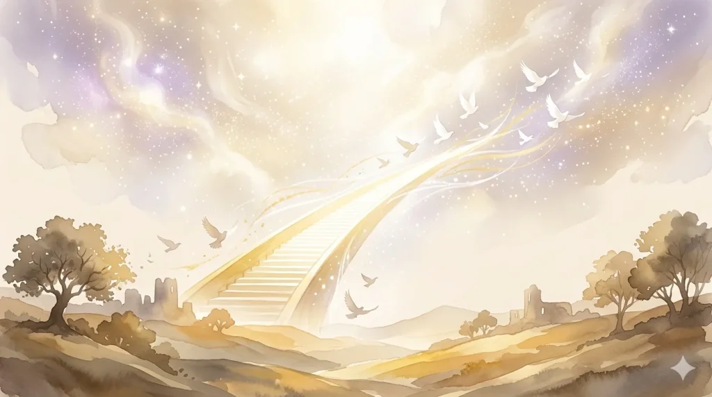 pont de lumière dorée et blanche s